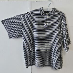 Size XL 46/48 Utility Wear Anywhere Quality Clothing Grey Blue Striped Velour